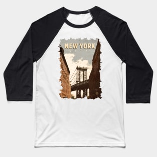 New York City / Vintage Retro art style poster Baseball T-Shirt